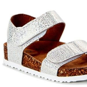 Girls dbl strap sandal SPARKLE